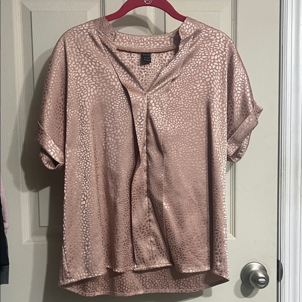 SHEIN Blush Pink Textured Blouse